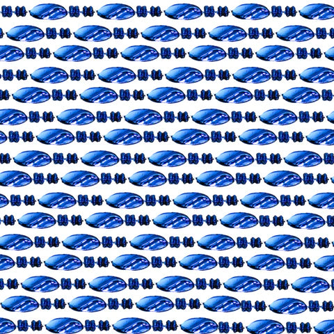 48 Inches Swirl Metallic Royal Blue Mardi Gras Beads - 12 Necklaces
