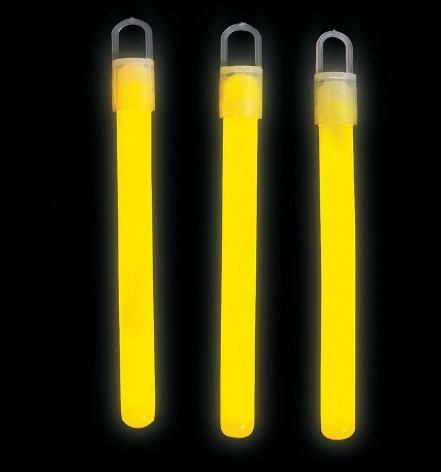 4 Inch Yellow Solid Glow Sticks- Pack of 12