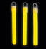 4 Inch Yellow Solid Glow Sticks- Pack of 12