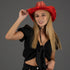 LED Light Up Flashing Red Cowboy Hat With Sequins