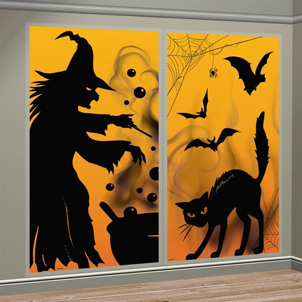 Witch & Cat Window Backdrop