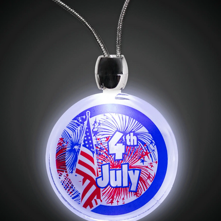 LED 4th of July Pendant Necklace
