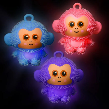 8" Light-Up Puffer Monkey