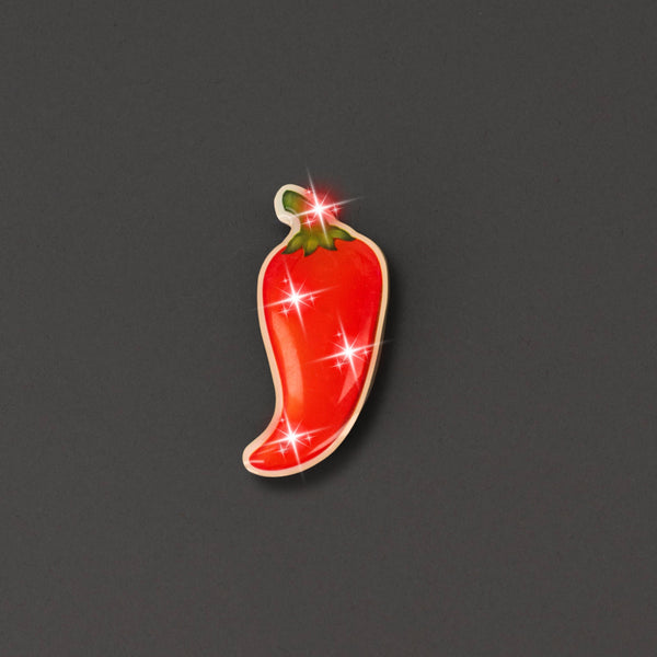 Chili Pepper Flashing Body Light Lapel Pins
