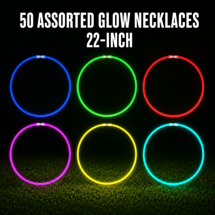 50 Assorted Glow Necklaces 