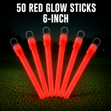 50 Red Glow Sticks