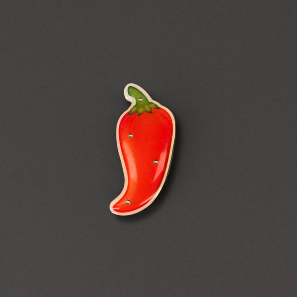 Chili Pepper Flashing Body Light Lapel Pins