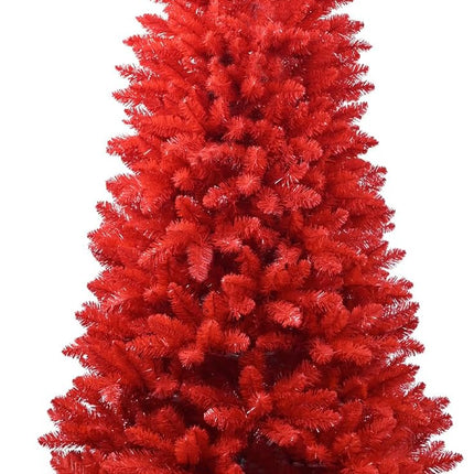 5ft Artificial Red Christmas Tree With Metal Foldable Stand