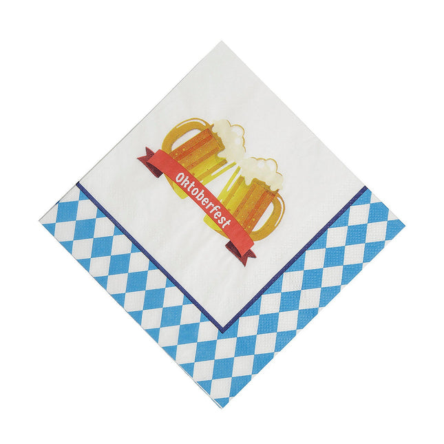 6 1/2" Oktoberfest Party Luncheon Napkins - 16 Per Pack