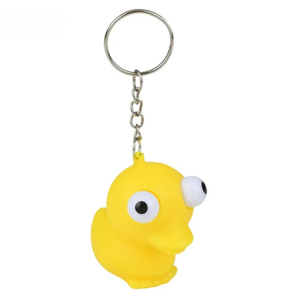 2" Squeeze Animal Popping Eye Keychain