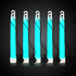 6 Inch Premium Aqua Glow Sticks With Lanyards - Pack of 12