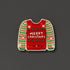 Light Up Christmas Sweater Stripes Body Light Pin