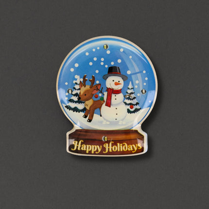 Light Up Snow Globe Holiday Pins