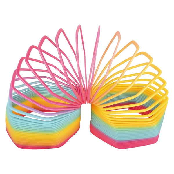 6 Inch Mega Hexagon Rainbow Coil Spring