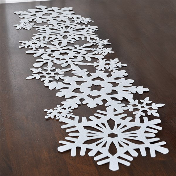 Snowflakes Die Cut Table Runner