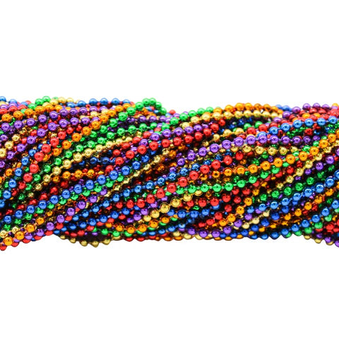 6mm Rainbow Colors Braided Beads 42 Inches Necklaces
