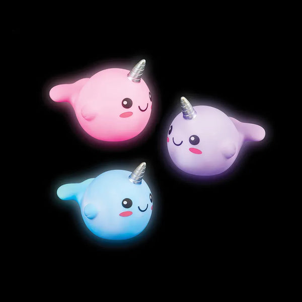 3 Light-Up Narwhal Bath Toy