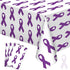 Purple Awareness Ribbon Plastic Tablecloth - 3 Per Pack