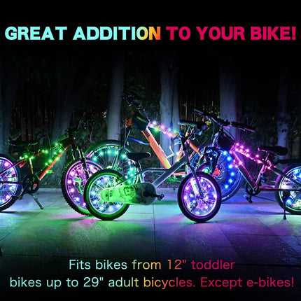 LED Light Up Multi-Color Bike Tyre Light Set of 2