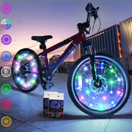 LED Light Up Multi-Color Bike Tyre Light Set of 2