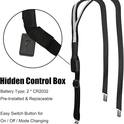 Rainbow Multicolored Light Up Suspenders