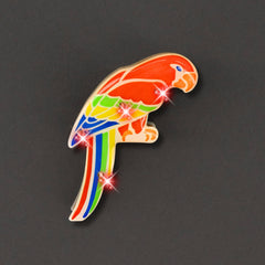 Parrot Flashing Body Light Lapel Pins