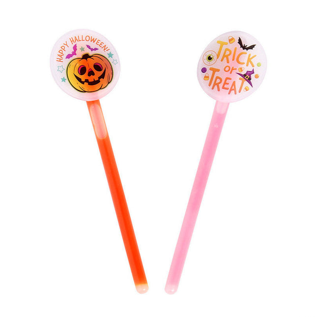 8 1/4" Halloween Colors Plastic Glow Wands - 12 Per Pack
