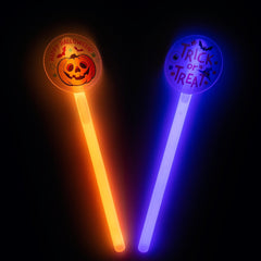 8 1/4" Halloween Colors Plastic Glow Wands - 12 Per Pack