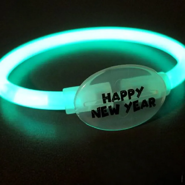 Happy New Years Glow Bracelets - Single Colors