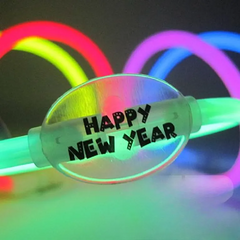 Happy New Year Glow Bracelets - Assorted Colors