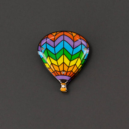LED Hot Air Balloon Flashing Body Light Lapel Pins
