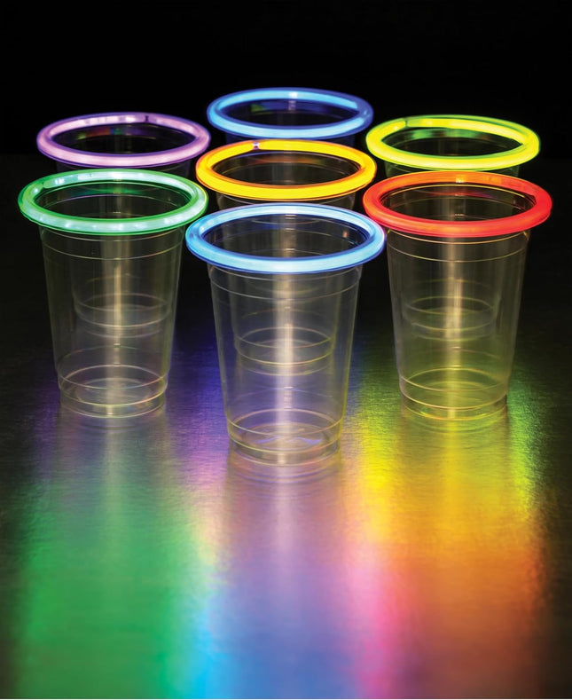 Glow Stick Party Cups - Assorted Glowing Colors - Pack of 20