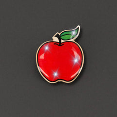 Red Apple Flashing Body Light Lapel Pins