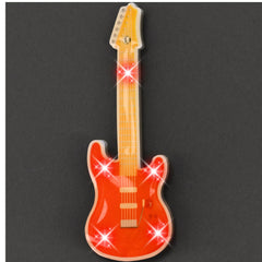 Red Guitar Flashing Body Light Lapel Pins