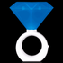 8" Blue LED Diamond Ring Lights