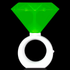 8" Green LED Diamond Ring Lights