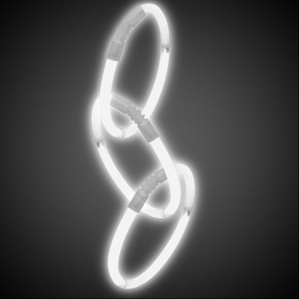 White 9 Inch Glow Bracelets