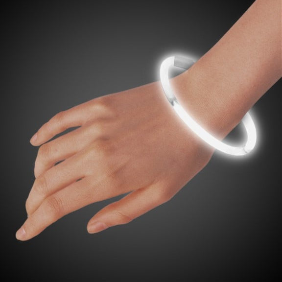 White 9 Inch Glow Bracelets