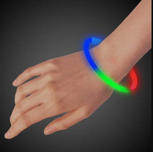 Blue, Green & Red 9 Inch Glow Bracelets