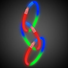Blue, Green & Red 9 Inch Glow Bracelets