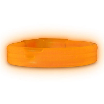 9 Inch Orange Triple Wide Glow Bracelets