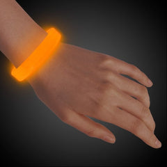 9 Inch Orange Triple Wide Glow Bracelets