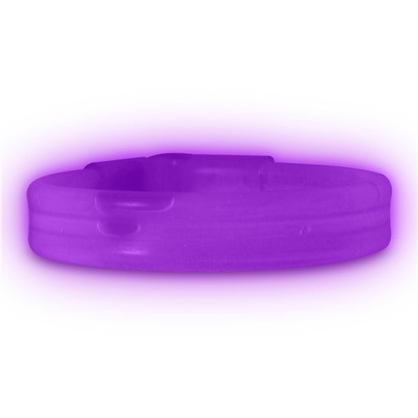 9 Inch Purple Triple Wide Glow Bracelets
