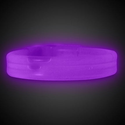 9 Inch Purple Triple Wide Glow Bracelets