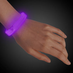 9 Inch Purple Triple Wide Glow Bracelets