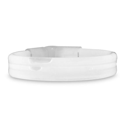 9 Inch White Triple Wide Glow Bracelets