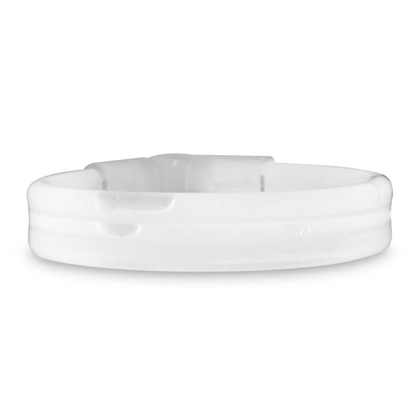 9 Inch White Triple Wide Glow Bracelets