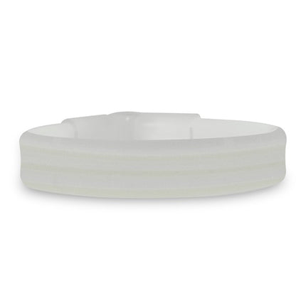 9 Inch White Triple Wide Glow Bracelets