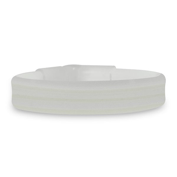 9 Inch White Triple Wide Glow Bracelets