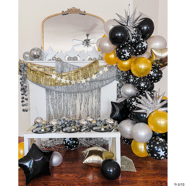 9 Ft. Ready-to-Hang Gold Metallic Tinsel Fringe Garland